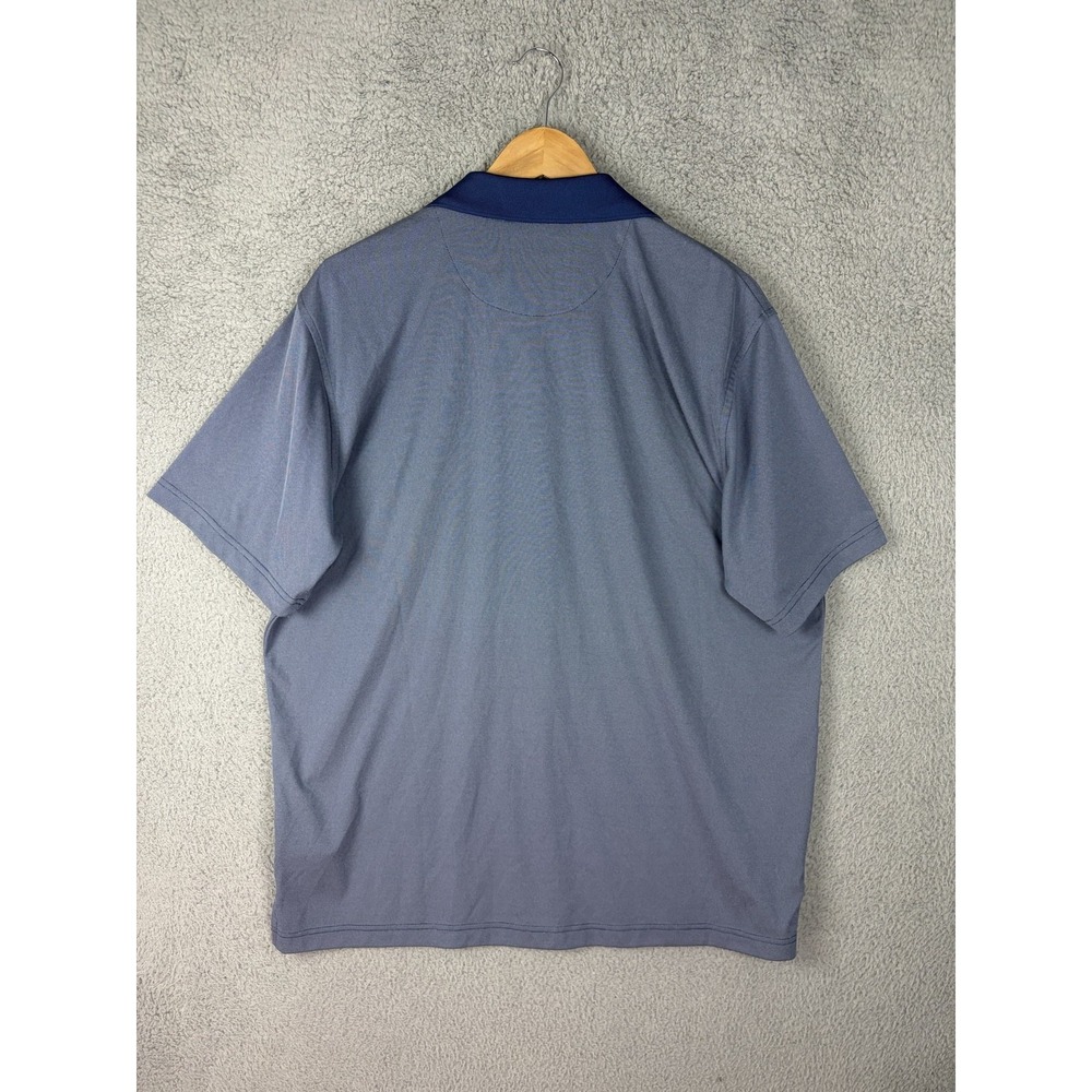 Brooks Brothers Polo Shirt Mens XL Blue Solid Polyester Knit 5399-104NW010 - Picture 5 of 7